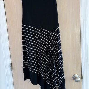Convertible Skirt or Dress Black and White Striped Dress